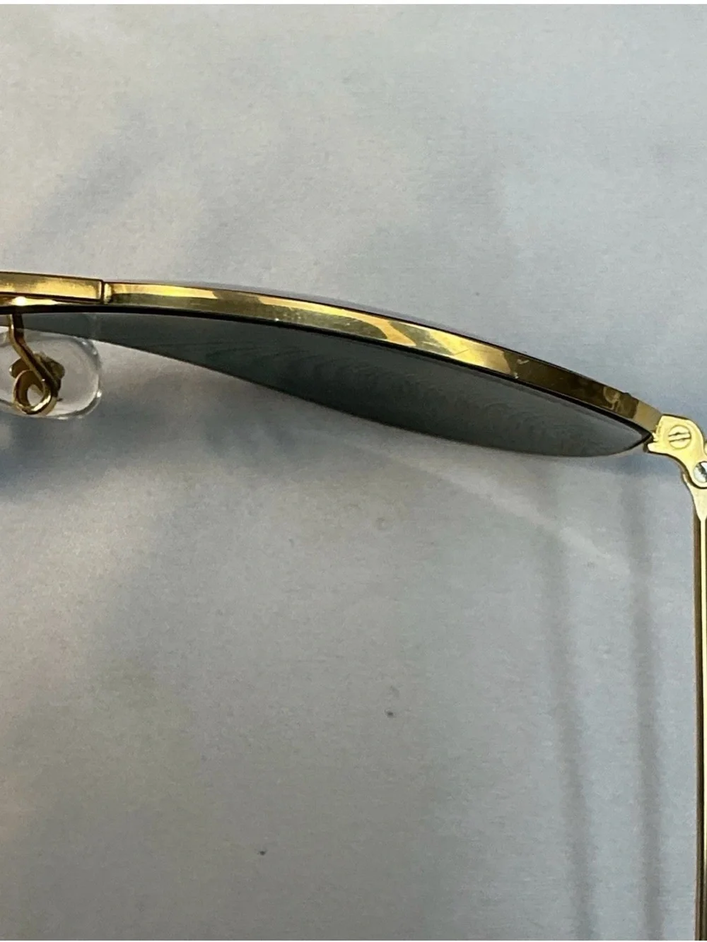Ray-Ban Men Aviator Sunglasses Gold Metal Frame Green Tinted Glass Lens w/ Case4